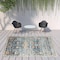Homeroots 9' X 12' Blue and Orange Floral Stain Resistant Indoor Outdoor Area Rug 531507 - alternate 5