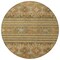 Homeroots 8' Beige Taupe And Gold Round Tribal Washable Indoor Outdoor Area Rug 615394 - alternate 5