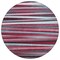 Homeroots 8' Burgundy Ivory And Blue Round Striped Washable Indoor Outdoor Area Rug 597309 - alternate 6