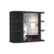 Homeroots 24" Black Wood Floating Single Door Bathroom Vanity And Medicine Cabinet With Mirror 543603 - alternate 1