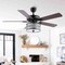 Jonathan Y Paolo 52" 3-Light Farmhouse Industrial Iron Scroll Drum Shade LED Ceiling Fan w/ Remote, Black/White JYL9612A - alternate 9