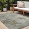 Homeroots 8' X 10' Green Abstract Washable Indoor Outdoor Area Rug 564230 - alternate 1