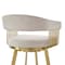 Armen Living Chelsea 26in Swivel Counter Stool with Gold Brushed Stainless Steel and Taupe Fabric LCCSBABGLTP26 - alternate 7