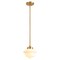 Jonathan Y Kurtz 7.2" Adjustable Drop Metal/Glass LED Pendant, Brass Gold JYL3516A - alternate 1