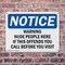 Signmission Warning Nude People Here If This Offends, 10 Inch X 7 Inch, Plastic Sign, 2PK OS-2PACK-NS-P-710-L-18917 - alternate 4