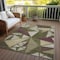 Homeroots 3' X 5' Olive Green Ivory And Burgundy Geometric Washable Indoor Outdoor Area Rug 600384 - alternate 7