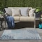 Homeroots 3' X 5' Navy Blue And Gray Floral Indoor Outdoor Area Rug 572366 - alternate 9
