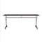 Correll Rectangle Econoline TFL Flip Top Table, 60 in W, 23 in to 31 in H, Particleboard Top, Walnut FTM2460TF-01 - alternate 7