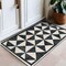 World Rug Gallery Geometric Diamond Washable Non Slip Area Rug 2 ft x 3 ft Cream WR74CREAM2X3 - alternate 1