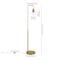 Homeroots 62" Brass Arched Floor Lamp With Clear Transparent Glass Shade 523461 - alternate 5