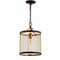 Jonathan Y Elena 10" Lantern Metal LED Pendant, Black/Brass Gold JYL9530A - alternate 8