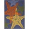 Homeroots 5' X 8' Blue Yellow And Orange Starfish Indoor Outdoor Area Rug 546874 - alternate 1