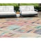 Homeroots 9' X 12' Orange Copper And Gold Geometric Washable Indoor Outdoor Area Rug 589240 - alternate 1