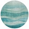 Homeroots 8' Teal Blue And Aqua Round Abstract Washable Indoor Outdoor Area Rug 604997 - alternate 7