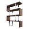 Homeroots 67" Brown And Silver Metal and Wood Three Tier Etagere Bookcase 555013 - alternate 1