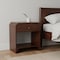 Homeroots 20" Walnut Solid Wood Round One Drawer Nightstand 722581 - alternate 3