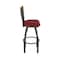 Holland Bar Stool Co Eleanor 25in Swivel Counter Stool with Pewter Finish, Medium Back and Graph Ruby Seat 880 - alternate 5