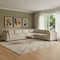 Homeroots Beige Canvas L Shaped Four Piece Sofa and Chaise Sectional With Toss Pillows 674611 - alternate 4