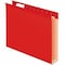 Pendaflex Extra Capacity Reinforced Hanging File Folders, 2" Capacity, Letter Size, 1/5-Cut Tabs, Red, 25PK PFX4152X2RED - alternate 2