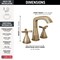 Delta Stryke Two Handle Widespread Bathroom Faucet, 5.88 in, Lumicoat Champagne Bronze 357766-CZ-PR-MPU-DST - alternate 3