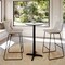Flash Furniture 24" RND Tabletop, Seamless Surface Technology, White Faux Marble with 22x22 Black Bar Height X-Base ST-RD24-WHMAR-T2222B-GG - alternate 7