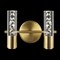 Jonathan Y Bolha 10.75" 2-Light Minimalist Modern Bubble Acrylic/Iron Integrated LED Vanity Light, Brass Gold JYL7223B - alternate 8