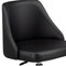 Homeroots Black and Silver Faux Leather Adjustable Height Swivel Rolling Office Chair 554023 - alternate 6