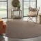 Homeroots 8' Brown Round Power Loom Area Rug 522491 - alternate 7