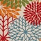 Homeroots 5' Green Orange and Red Indoor Outdoor Area Rug 521645 - alternate 6