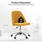 Yssoa Simple Deluxe Armless Office Desk Chair, Modern Cute Swivel Vanity Chair Comfy Home Office Chairs w 3A88HKCHAIROFFICEYLW01 - alternate 4