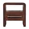 Homeroots 23" Brown Solid Wood Two Drawer Nightstand 701720 - alternate 1