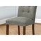 Monarch Specialties Dining Chair, 38'' Height, Upholstered, Grey Fabric, Walnut Wood Legs, Modern, 2PK I 1218 - alternate 2