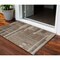 Homeroots 3' X 5' Brown And Beige Striped Washable Indoor Outdoor Area Rug 602761 - alternate 1