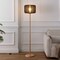 Jonathan Y Maryna 59.5 in. Minimalist Modern Teahouse Wood w/Ribbed Cocoon Pumpkin Shade LED Floor Lamp, Black/L JYL4200C - alternate 7