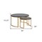 Homeroots Set of Two 36" Black And Gold Steel Round Nested Coffee Tables 521989 - alternate 4