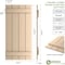 Ekena Millwork Rustic Four Board Joined Board-n-Batten Smooth Faux Wood Shutters (Per Pair), Primed Tan, 22"Wx86"H SHUBJS22X86SMPR - alternate 13