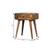 Homeroots 22" Oak Solid Wood Round One Drawer Nightstand 722587 - alternate 3
