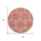Homeroots 8' Coral And Taupe Round Geometric Washable Indoor Outdoor Area Rug 613490 - alternate 6