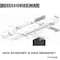 Kable Kontrol Wire Mesh Cable Tray - 8 in W x 6 in D x 5 ft L, Electro-Zinc Plated Steel - Chrome Finish, 40PK KK-8X6X5-EZ-40 - alternate 5