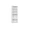 Homeroots 71" White Wood Adjustable Five Tier Bookcase 355727 - alternate 4