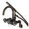 Kingston Brass 7-Inch Adjustable Wall Mount Clawfoot Tub Faucet, Oil Rubbed Bronze AE8155RX - alternate 1