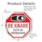 Signmission Be Aware CCTV In Operation, 4 inch X 4 inch, Vinyl Decal, 2PK OC-D-2PACK-4-32 - alternate 4