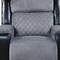 Homeroots 39" Black And Gray Faux Leather And Fabric Manual Recliner 563924 - alternate 5