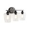 Jonathan Y Jayne 23" 3-Light Iron/Seeded Glass Cottage Rustic LED Vanity Light, Oil Rubbed Bronze JYL7547A - alternate 11
