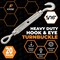 Xpose Safety 5/16in Hook and Eye Turnbuckle, Heavy Duty Galvanized Steel Turn Buckles, 20PK GTB516-HE-20-X-S - alternate 5