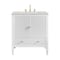 James Martin Vanities Myrrin 30" Single Vanity, Bright White w/ 3 CM Eternal Jasmine Pearl Silestone Top 485-V30-BW-3EJP - alternate 1