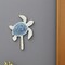 Homeroots 4" Blue And White Cast Iron Turtle Wall Hook 612077 - alternate 1