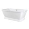 Kingston Brass 71-Inch Acrylic Oval Rectangular Double Ended Pedestal Tub with Drain, No Faucet Drillings VTSQ713224 - alternate 1