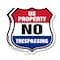 Signmission No Trespassing Shield Sign U.S. Property, 12 inch X 12 inch, Aluminum Metal Sign, 2PK SHI-A-2PACK-12-411 - alternate 1