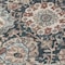 Homeroots 8' Taupe Blue And Beige Round Geometric Washable Indoor Outdoor Area Rug 609114 - alternate 6